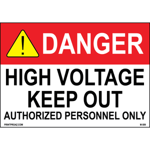 Aluminum Danger Electrical Sign Label M-507-512
