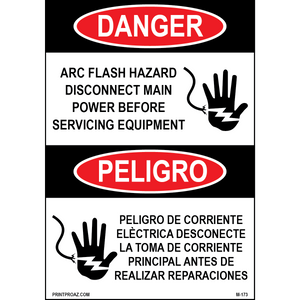 Aluminum Danger Electrical Sign Label M-171-176