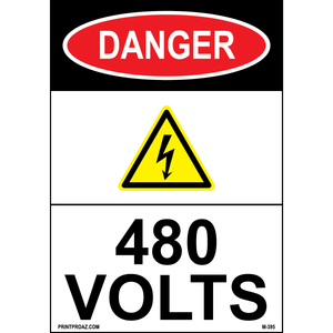 Aluminum Danger Electrical Sign Label M-393-398
