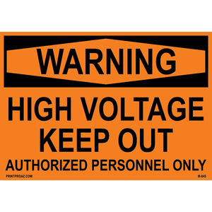 Aluminum Warning Electrical Sign Label M-843-848