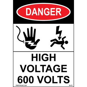 Aluminum Danger Electrical Sign Label M-471-476