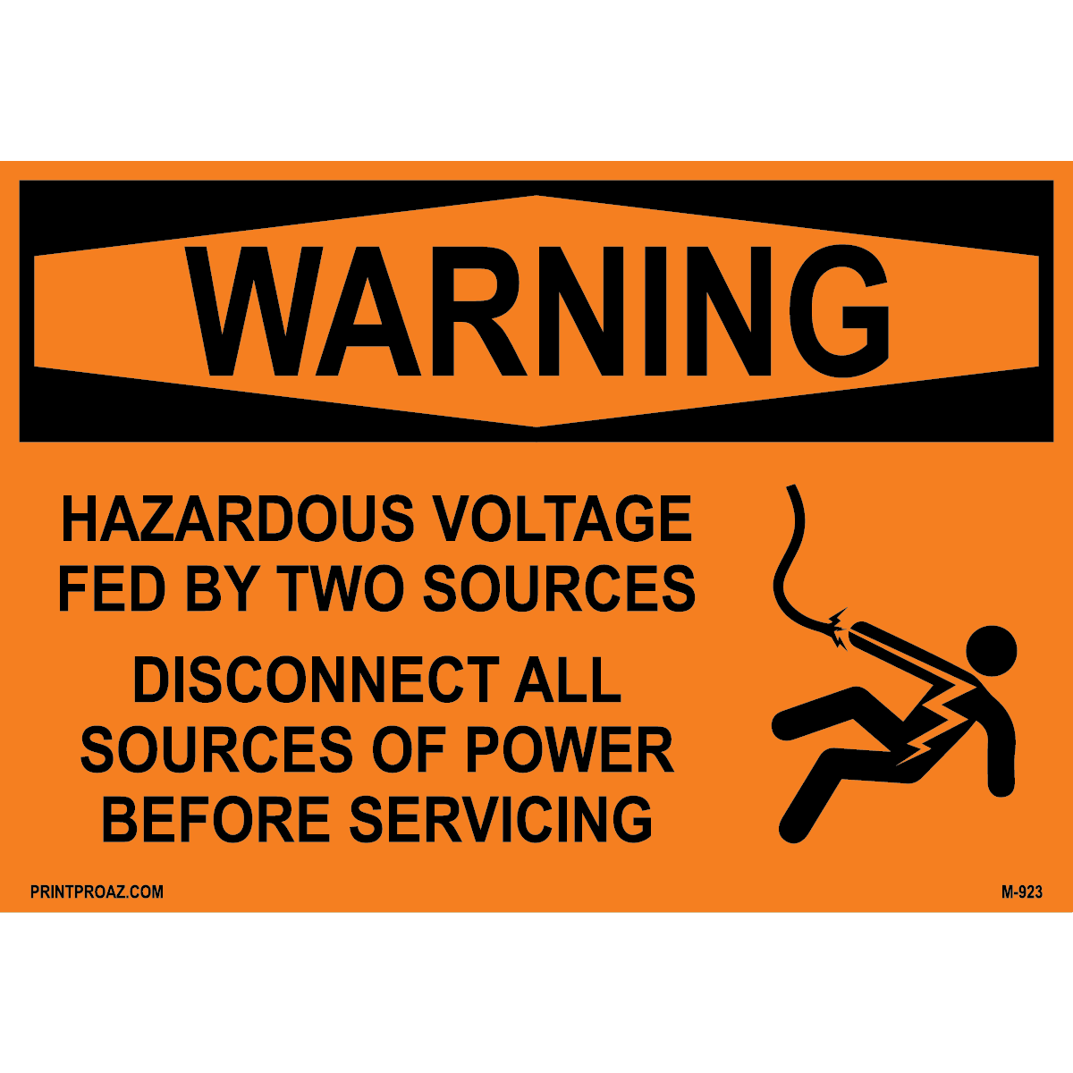 Aluminum Solar Warning Sign Label M-921-926