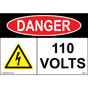 Aluminum Danger Electrical Sign Label M-423-428