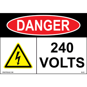 Aluminum Danger Electrical Sign Label M-429-434