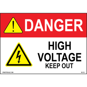 Aluminum Danger Electrical Sign Label M-513-518