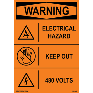 Aluminum Solar Warning Sign Label M-1041-1046