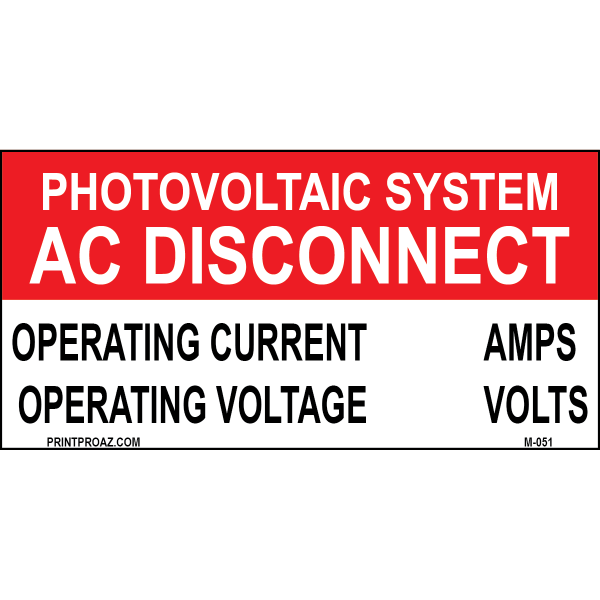 2X4 Aluminum Photovoltaic System AC Disconnect M-051