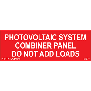 1.375X4 Aluminum Photovoltaic System Combiner Panel M-079