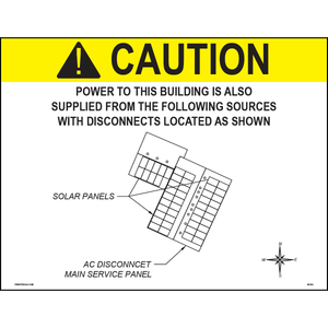 8.5X11 Aluminum Site Map Custom Solar Sign M-053