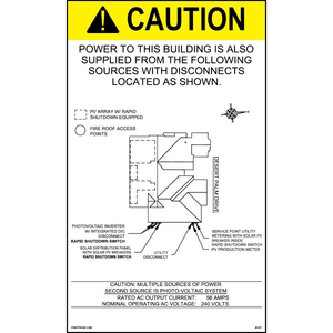 10X6 Aluminum Site Map Custom Solar Sign M-057