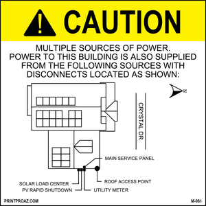 5X5 Aluminum Site Map Custom Solar Sign M-061