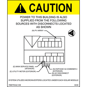 6X5 Aluminum Site Map Custom Solar Sign M-058