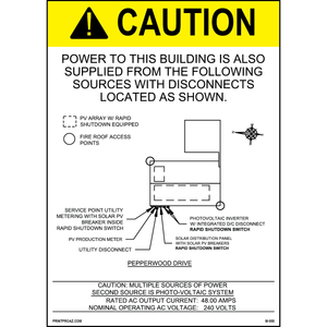 7X5 Aluminum Site Map Custom Solar Sign M-055