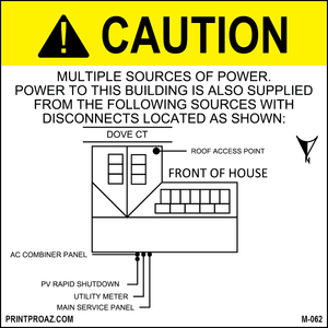 4X4 Aluminum Site Map Custom Solar Sign M-062