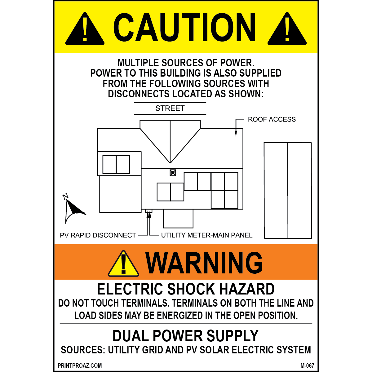 7X5 Aluminum Solar Custom Sign M-067