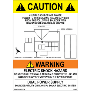 7X5 Aluminum Solar Custom Sign M-067