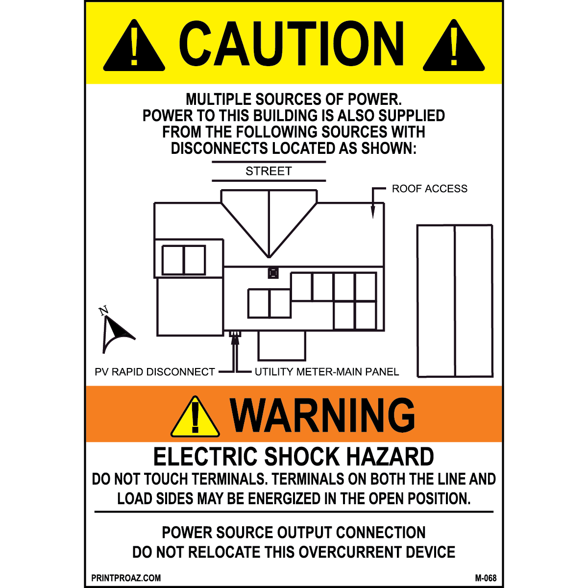7X5 Aluminum Solar Custom Sign M-068