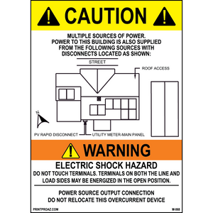 7X5 Aluminum Solar Custom Sign M-068