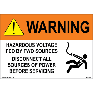 Aluminum Solar Warning Sign Label M-1227-1232