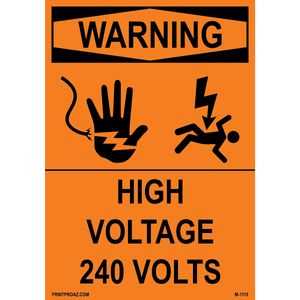 Aluminum Solar Warning Sign Label M-1113-1118
