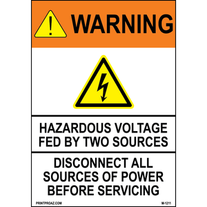 Aluminum Solar Warning Sign Label M-1209-1214