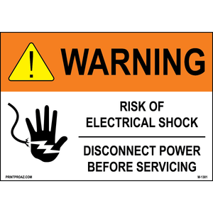 Aluminum Solar Warning Sign Label M-1299-1304