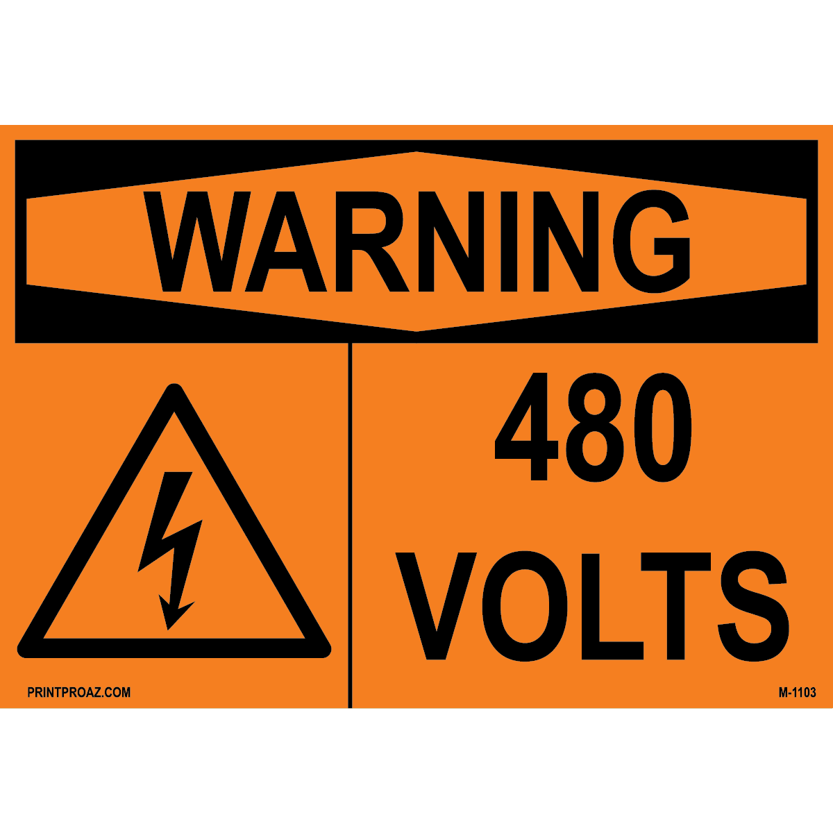 Aluminum Solar Warning Sign Label M-1101-1106