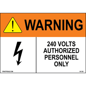 Aluminum Solar Warning Sign Label M-1359-1364