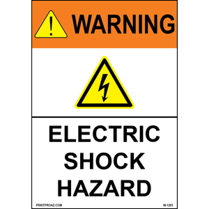 Aluminum Solar Warning Sign Label M-1293-1298