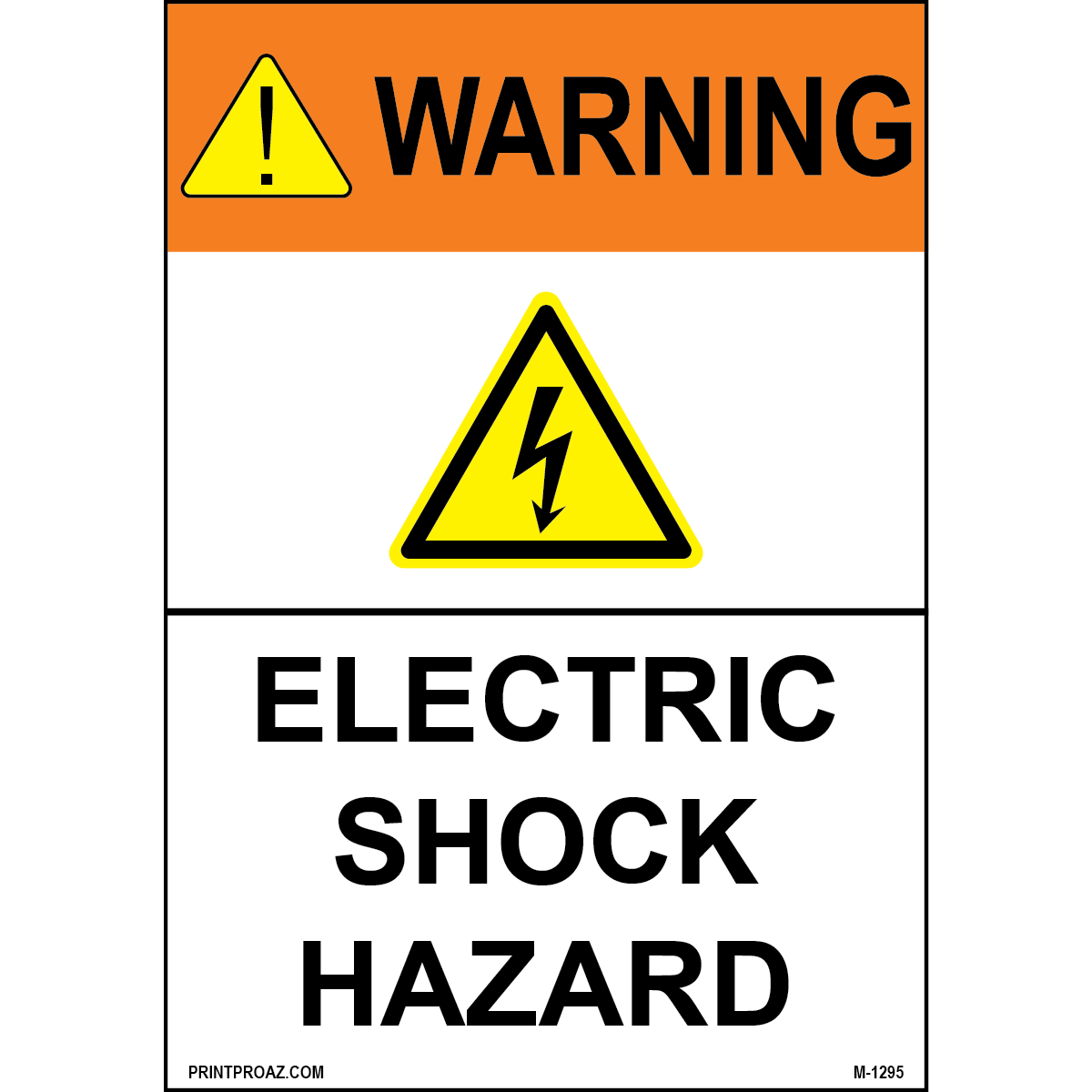 Aluminum Solar Warning Sign Label M-1293-1298