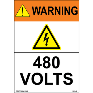 Aluminum Solar Warning Sign Label M-1347-1352