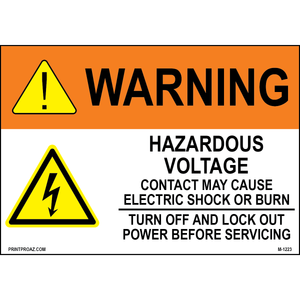 Aluminum Solar Warning Sign Label M-1221-1226