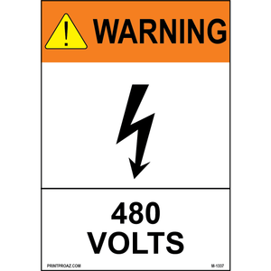 Aluminum Solar Warning Sign Label M-1335-1340