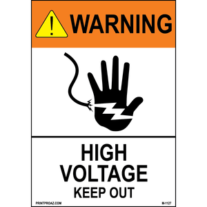 Aluminum Solar Warning Sign Label M-1125-1130