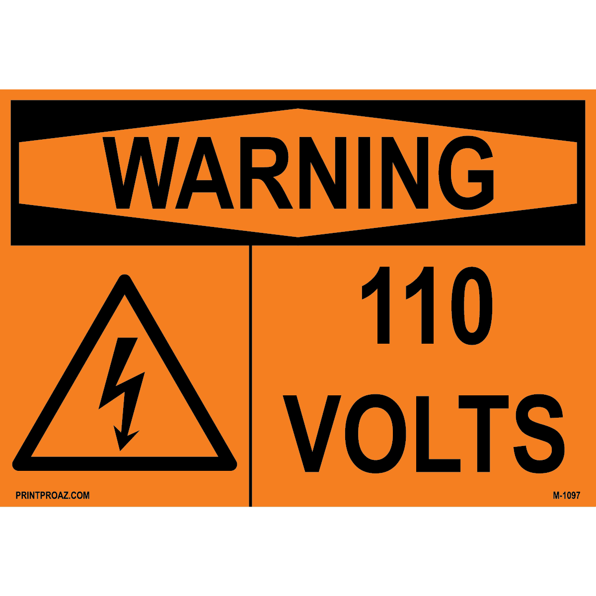 Aluminum Solar Warning Sign Label M-1095-1100