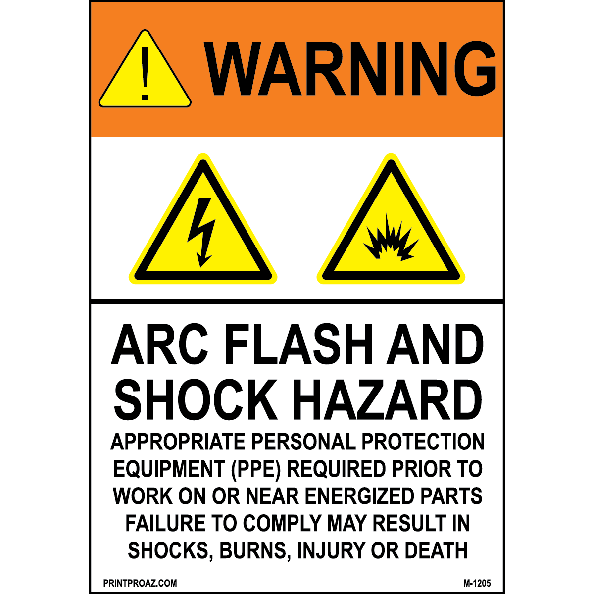 Aluminum Solar Warning Sign Label M-1203 | NEC Solar Sign