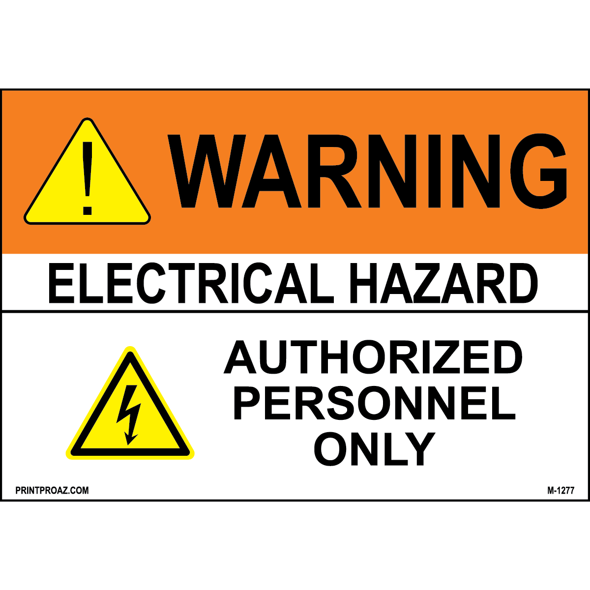 Aluminum Danger Electrical Sign Label M-1275-1280