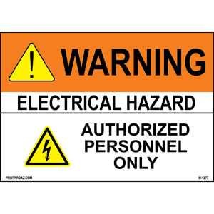 Aluminum Danger Electrical Sign Label M-1275-1280