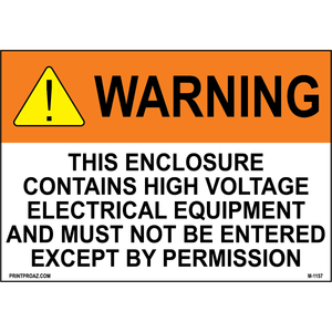 Aluminum Solar Warning Sign Label M-1155-1160