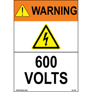 Aluminum Solar Warning Sign Label M-1353-1358
