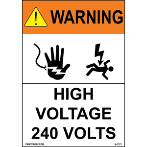 Aluminum Solar Warning Sign Label M-1371-1376