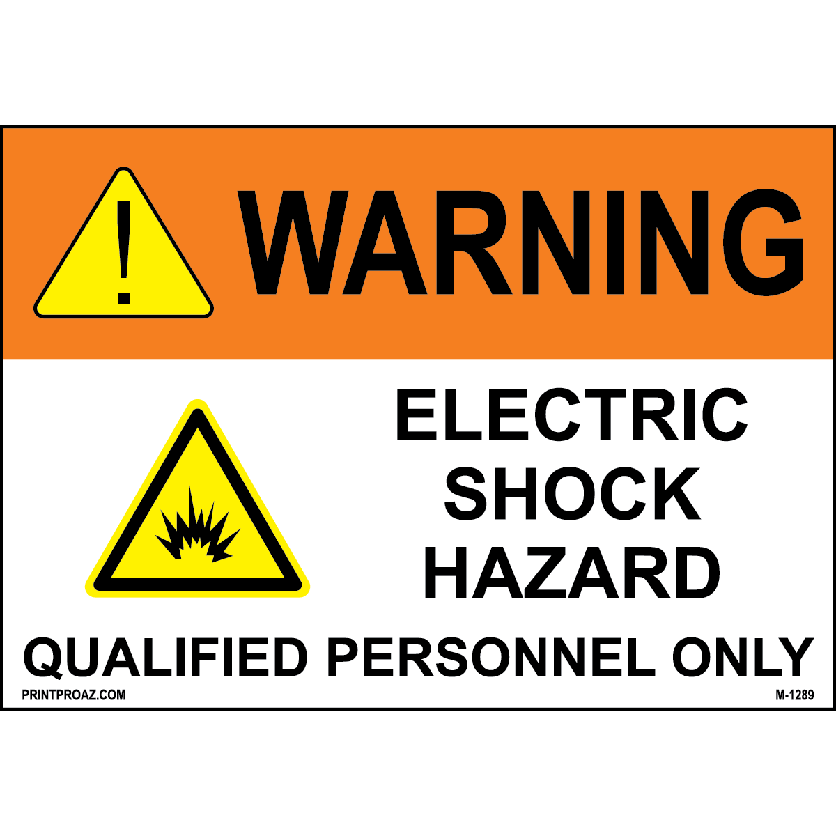 Aluminum Solar Warning Sign Label M-1287-1292