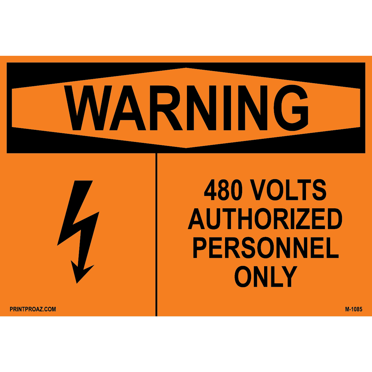 Aluminum Solar Warning Sign Label M-1083-1088