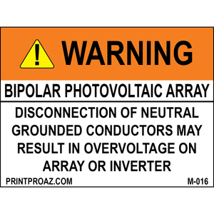 3X4 Aluminum Bipolar Photovoltaic Array M-016