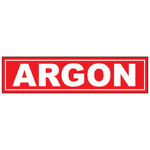 Argon vinyl label for identifying cylinders, tanks, piping, and storage areas safely