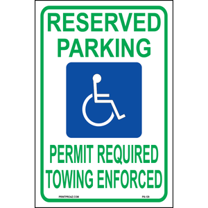 Arkansas Accessible Parking Sign, Aluminum, PS-129