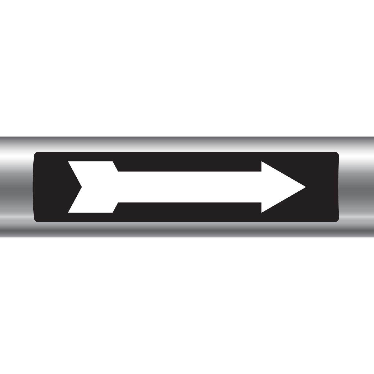 Black/White Arrow Label