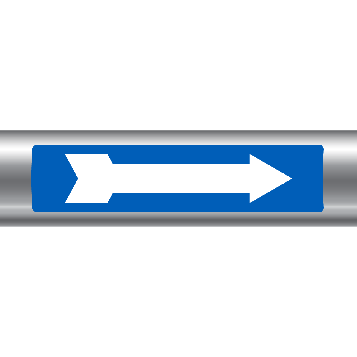 Blue/White Arrow Label