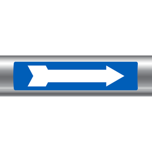 Blue/White Arrow Label