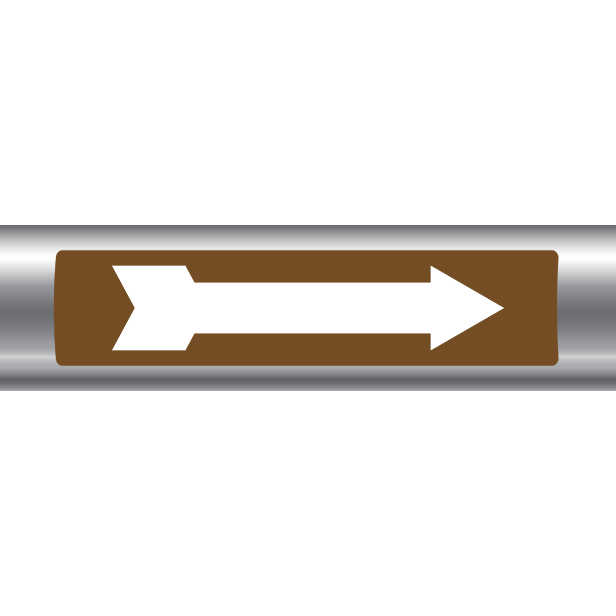 Brown/White Arrow Label